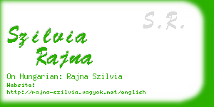 szilvia rajna business card